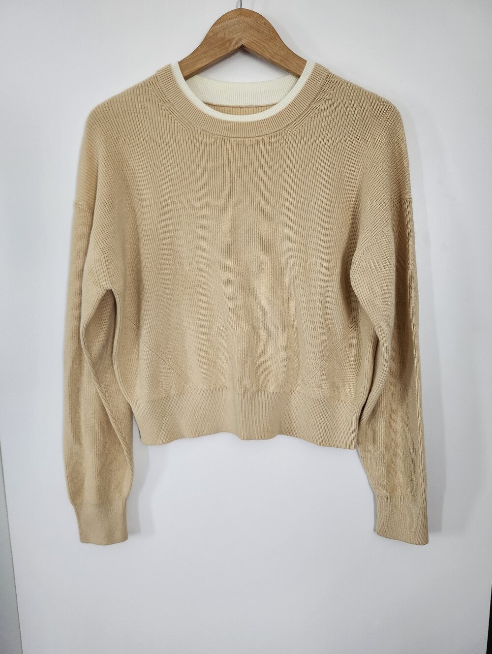 lululemon athletica Cream Tan Crewneck Sweater